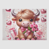 ロマンチック開花ハイランドカウバレンタイン 薄葉紙 (正面)