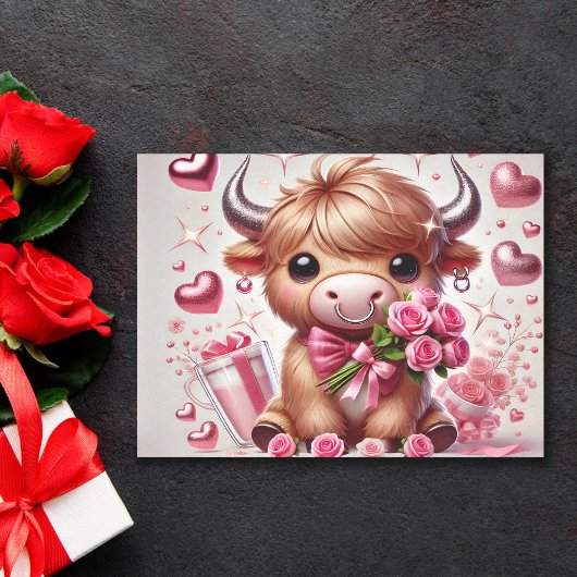 ロマンチック開花ハイランドカウバレンタイン 薄葉紙