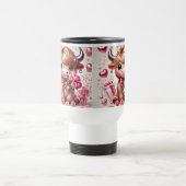 ロマンチック開花ハイランドカウヴァレンティネス トラベルマグ (中央)