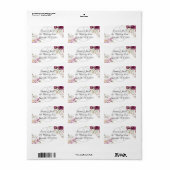 ロマンチック開花フローラ牡丹星形五角形 ラベル (フルシート)