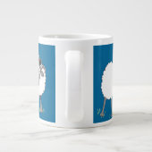 ロマンチック間抜けな羊のマグをパーソナライズ ジャンボコーヒーマグカップ (裏面)