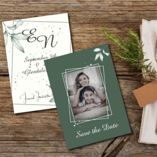 ロマンチック離れな招待状日付を保存する 招待状