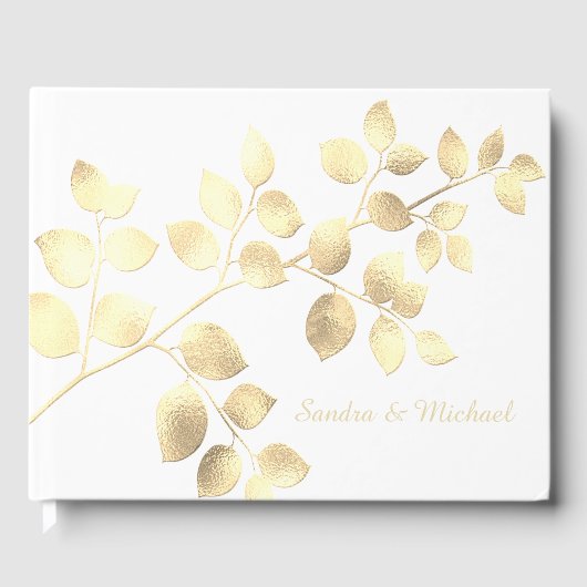 ロマンチック離れな白金結婚の金のゲストブック ゲストブック (正面)