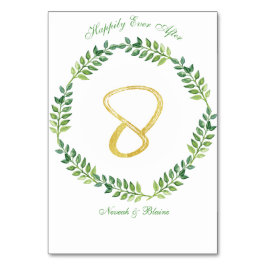 ロマンチック離れグリーン – のテーブ結婚ルカード8リング テーブルナンバー