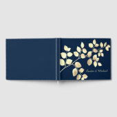 ロマンチック離れブルーゴールデン結婚ズのゲストブック ゲストブック (全面)