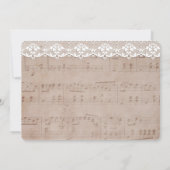 ロマンチック音楽ラベンダーリハーサルディナー招待状 招待状 (裏面)