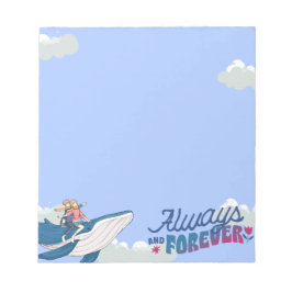 ロマンチック飛んでいるなホエールメモ帳 – 恋人に最適 ノートパッド