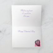 ロマンチック飾なバレンタインデーのカスタマイズ可能 カード (内部)