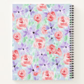 ロマンチック魅力的な紫のラベンダーと赤 ノートブック (裏面)