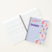 ロマンチック魅力的な紫のラベンダーと赤 ノートブック (内部)