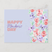 ロマンチック魅力的パープルラベンダーレッド母の日 ポストカード (正面)