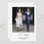 『ロマンチック黒脚結婚本』 招待状 (正面/裏面)