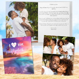 ロマンチック4 Photo I Love You Valentine's Day カード