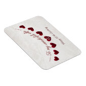 ロマンチック60th誕生日赤いハートバンティング妻 マグネット (右側)