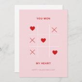 ロマンチック あなたが私の心を勝ち取った バレンタインデーのカード シーズンカード (正面/裏面)