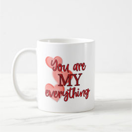 ロマンチック, 「あなたは私の全て」,愛,ハート コーヒーマグカップ