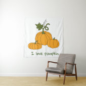 ロマンチック かわいい オレンジ色の かぼちゃの収穫 タペストリー (インサイチュ)