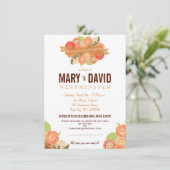 ロマンチック アブストラクト ローズ 50周年パーティー 招待状 (スタンド正面)