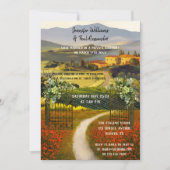 ロマンチック イタリアン ウェディング レセプション オーダーメイド フォト 招待状 (正面)