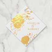 ロマンチック ウォーターカラー ピンク ブラッシュ ゴールド ローズ リアル フェイバータグ (正面)