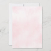 ロマンチック ウォーターカラー ブラッシュ ピンク ローズ ウェディング 招待状 (裏面)