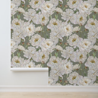 ロマンチック&エレガンスウォーターのカラーフローラ壁紙 壁紙