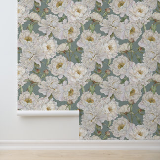 ロマンチック&エレガンスウォーターのカラーフローラ壁紙 壁紙