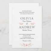 ロマンチック&エレガントフローラ結婚式招待状 招待状 (正面/裏面)