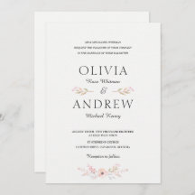 ロマンチック&エレガントフローラ結婚式招待状