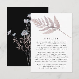 ロマンチック エレガント 水彩 花 モチーフのウェディング エンクロージャーカード