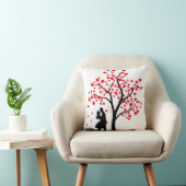 ロマンチック カップル シルエット ラブ ツリー ピロー (椅子)