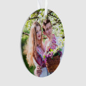 ロマンチック カップル フォト クリスマス オーナメント 記念品 (正面)