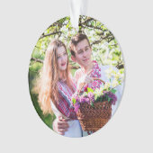 ロマンチック カップル フォト クリスマス オーナメント 記念品 (正面)