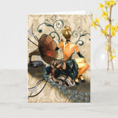 ロマンチック カード (黄色い花)