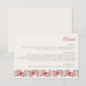 ロマンチック クラシカル パール スワン フラワー フレーム ウェディング エンクロージャーカード (正面/裏面)