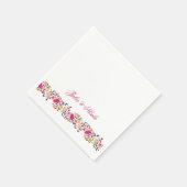 ロマンチック クラシカル パール スワン フラワー フレーム ウェディング スタンダードカクテルナプキン (角)