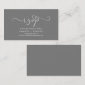 ロマンチック,グレー,パーティーRSVP,応答 エンクロージャーカード (正面/裏面)
