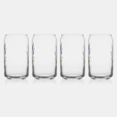 ロマンチック グレー パープル ラベンダー フローラル ガラス缶 (右)