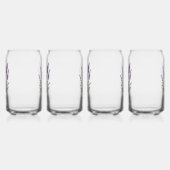 ロマンチック グレー パープル ラベンダー フローラル ガラス缶 (左)