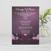 ロマンチック ゴシック ローズ＆ペタル 予定変更 招待状 (スタンド正面)