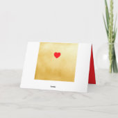 ロマンチック ゴールデン ハート パターン カード (裏面)