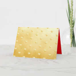 ロマンチック ゴールデン ハート パターン カード