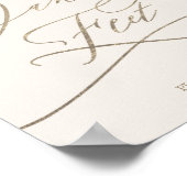 ロマンチック ゴールドカリグラフィー アイボリー ダンシングフィート サイン (角)