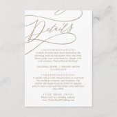 ロマンチック ゴールドカリグラフィー ディテール 封入カード エンクロージャーカード (正面)