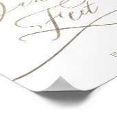 ロマンチック ゴールド カリグラフィー ダンシング フィート サイン (角)