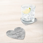 ロマンチック シルバー スパークル グリッツィー バースデー ペーパーコースター (インサイチュ)