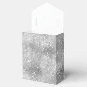 ロマンチック シルバー スパークル ブライダル シャワー フェイバーボックス (オープン)