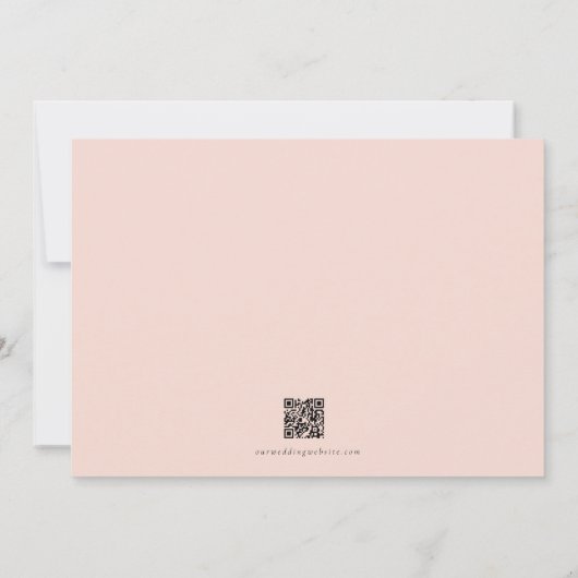 ロマンチック&スウィートネイビー赤面フローラ日付を保存 招待状 (裏面)