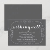 ロマンチック スクリプト チョークボード ウィッシング ウェル カード (正面/裏面)