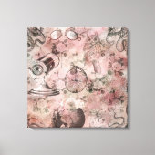 ロマンチック・スチームパンク |アンティークヴィンテージエフェメラ キャンバスプリント (正面)